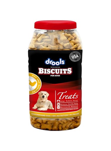 Drools Dog Treat Biscuits, Real Chicken, 800Gm Biscuit   Oven Baked, Crunchy, No Artificial Ingredient, Prevents Tartar Build-Up   Best For Training &amp; Rewarding   For Puppy &amp; Adult Dog