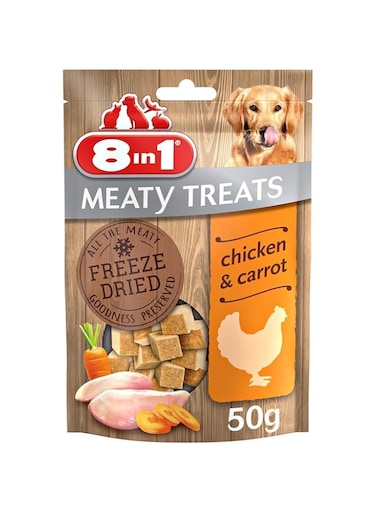 8in1 MEATY TREATS Chicken/Carr.50g 32 XG