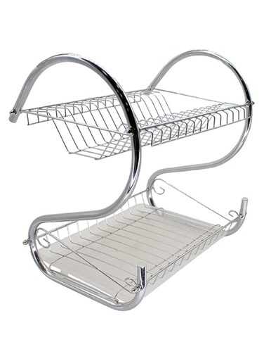 Dubai Gallery 2-Layer Drainer Silver 37Centimeter