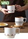 Mugs Hand-carved Coffee Cups Stackable Teacups Suitable For Juice Milk Coffee Tea Oats