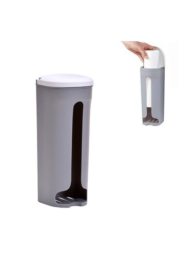 Mount Plastic Bag Holder 2 Pcs Kitchen Organizer Durable Grocery Trash Bag Dispenser Saves Space Under Sink