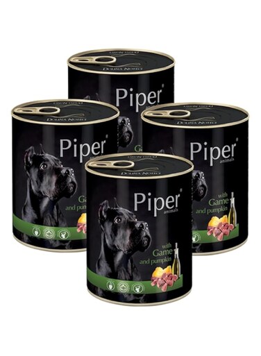 Piper Dog Food with Game and Pumpkin800g&times; 4