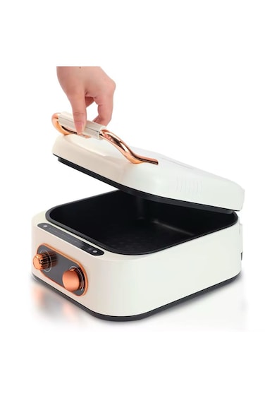 3-in-1 Electric Hot Pot Grill, 1800W Multi-Function Cooker with Non-stick Coating, Double Pan Design