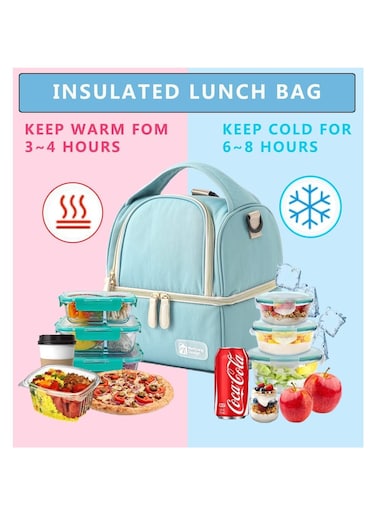 COOLBABY Lunch Bag Insulated Lunch Bag with Adjustable Shoulder Strap