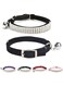 BINGPET Adjustable Cat Collar Soft Velvet Safe Collars Bling Diamante with Bells, Black