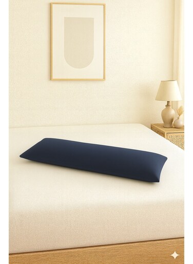 Home Long Body Pillow with Pillowcase &acirc;&euro;&ldquo; Soft Breathable Full Body Pillow Insert for Sleeping &acirc;&euro;&ldquo; Comfortable Bed Pillow for Back Legs Neck Support &acirc;&euro;&ldquo; Side Sleeper Cushion &acirc;&euro;&ldquo; Navy Blue (120&Atilde;&mdash;45 CM)