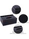 Baby Tissue Box Organizer with Drawer and Phone Holder Multifunction Plastic Tissue Dispenser with Black Grid Pattern for Home Office or Bathroom Modern Desk Storage Box