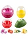 Vegetable and Fruit Storage Containers for Fridge, 4 Pcs BPA Free Reusable Food Saver - Tomato, Avocado, Onion, Lemon Keeper Holder - Refrigerator Vegetable Crisper for Keeping Food Fresh Longer
