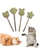 KASTWAVE Catnip Ball Toy, Natural Lollipop Interactive Toy, 4Pcs Catnip Stick Cat Lick Lollipop Promoting Digestion Cat Snack Candy, Catnip Ball Teeth Cleaning Dental Cat Toys for Cats Kitten Kitty