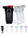 GAISHION Shaker Bottle Protein Shakes Cup and 10-Ounce/300ML ShakerBottle with Whisk Balls, Protein ShakerBottles Set,Non-BPA plastic (Black+Grey(2PCS))