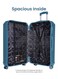 CRYSTONE 3 PCS ABS LUGGAGE TROLLEY SET -BURGUNDY