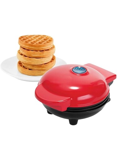 Mini waffle machine Mini Maker for Individual Waffles, Hash Browns, Easy to Clean, Non-Stick Surfaces, 4 Inch