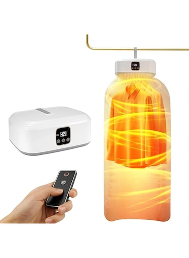 Portable Clothes Dryer，Mini Laundry Dryers with Remote Control, Small Compact Foldable Electric Drying Machine with Dry Bag for Travel,RV, Home,Apartment