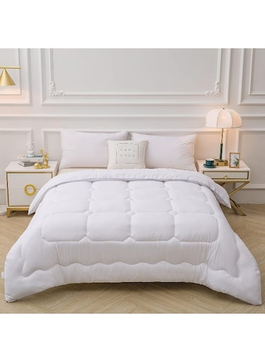 HOME Comforter Duvet Quilt Insert Full White Down Alternative All Season Microfiber