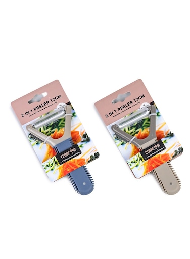 Art 2-in-1 Stainless Steel Peeler -12cm, Ergonomic Handle, 1 Piece, Assorted