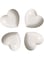 BigNoseDeer Super Cute heart shape Ceramic Sauce Dish,Mini Side Seasoning Dish,Condiment Dishes/Sushi Soy Dipping Bowl,Snack Serving Dishes,Love Porcelain Small Saucer Set(Set of 4) (4.72inch)