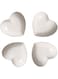 BigNoseDeer Super Cute heart shape Ceramic Sauce Dish,Mini Side Seasoning Dish,Condiment Dishes/Sushi Soy Dipping Bowl,Snack Serving Dishes,Love Porcelain Small Saucer Set(Set of 4) (4.72inch)