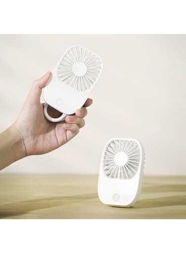 YZYOE Rechargeable Mini Desktop Fan, Portable Small Fan with Keychain, Outdoor Fan for Work, Life, Learning, Three Speed Mode,Stand Fan,Small Ceiling Fan.