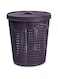 RIO Trash Bin with Automatic Trash Bag Dispenser - Convenient Waste Management Solution with Built-In Liner Box and Free Liner Roll Dark Purple