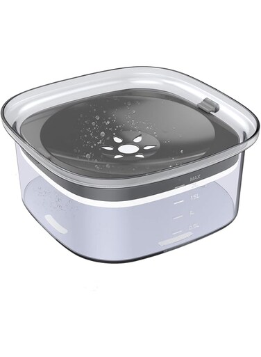Decflow 2L Dog Water Bowl, Large Capacity Spill Proof Dog Bowl, Anti-Choking No Spill Water Bowl with Slow Water Feeder, Vehicle Carried Travel Water Bowl for Dogs, Cats &amp; Pets