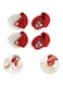 SYOSI Pack of 4,Baking Cutter/Pastry Cutter/Dough Roller Knife/Pasta Tool/Cookie Pie/Pizza Bread Pastry Lattice Cutter Plastic Wheel Roller for Pizza Pastry Crust Pie Decoration,Red+White
