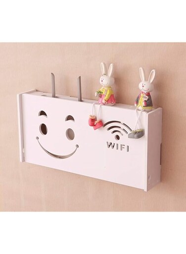 SAIFSMART Wall Mount WiFi Router Stand, WiFi Holder Rack, Cabinet for Home Office, 30 cm x 18 cm x 10 cm, MDF