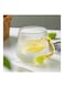 Relief Square Handle Cup Glass Clear 9.5x9.5x9cm