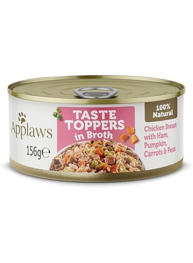 Applaws Taste Topper in Broth Chicken Ham Dog Tin