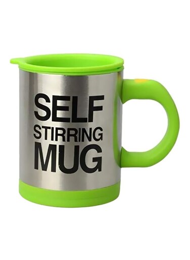 Steel Automatic Electric Self Stirring Coffee Mug Silver/Green/Black