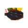 7-Cavity Mini Pancake Pan, Non-Stick Surface, Long Handle, Black