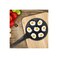 7-Cavity Mini Pancake Pan, Non-Stick Surface, Long Handle, Black