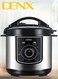 Denx 6L Electric Pressure Cooker with Energy-Efficient 1000W Heating