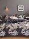 Home Queen Size 6 pieces without filling, Lovely Flower design Iron Color, bedding set.