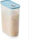 Tupperware Essentials Oval Shape Time Keeper Storage Box, 1.7 Liter Capacity, Clear/Blue