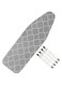 Ironing Board Cover 110x30CM Cotton Large Iron Board Cover with 5MM pad 4 Elastic Fasteners Elastic Edge Thick foam Pad Heat Resistant Non Slip Foldable Design Durable stain Resistant (Classic Grid)