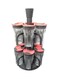 Spice Jar With Rotating Rack Clear/Black/Red