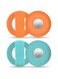 JZS Airtag Dog Collar Holder Silicone Waterproof Air Tag Cat Collar Cover Anti-Lost Tracker Case for Apple Airtags Compatible with Pet Collars(Green+Orange)
