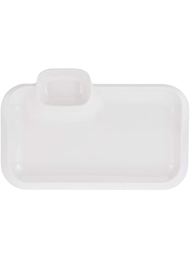Harmony Rectangular Plate With Grids,White