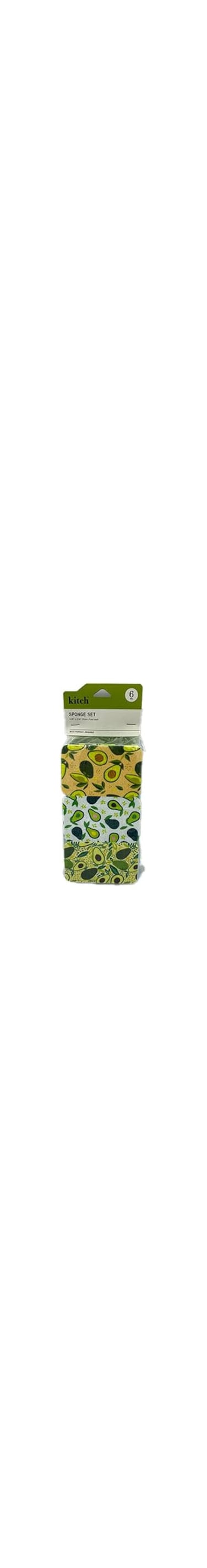 Core Avocados Printed Sponges 6-Piece Set