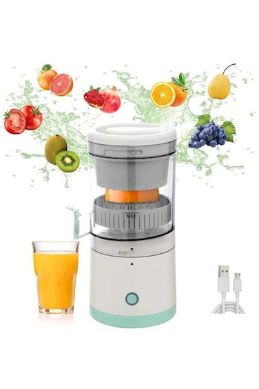 Electric Mini Citrus Juicer Hands Free Portable USB Charging Powerful Cordless Fruit Juicer