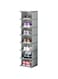 U-HOOME 10 Tier Shoe Rack Storage Box with Cover,Entryway Sturdy Shoe Organizer Holds 20-22 Pairs Shoes and Boots Free Standing Shoe Rag Storage Cabinet Space Saving Shoe Shelf for Closet (Gray)