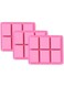 Beauenty Silicone Soap Molds Set of 3, 6 Cavities DIY Handmade Soap Moulds - Cake Pan Molds for Baking, Biscuit Chocolate Mold