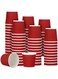 melala 50 Pcs 4 oz Disposable Espresso Cups Ripple Corrugated Paper Disposable Coffee Cups Insulated Hot Cups Ripple Cups for Party Cold Drinks Hot Beverage Tea (Red)