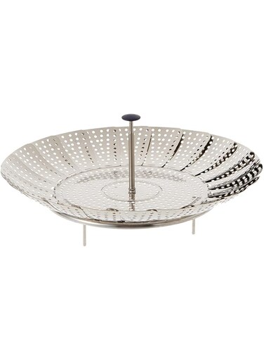 Harmony 0.5 Mm Steamer Basket With Plastic Handle - Silver