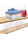 Clothes Separator for Closet，Clear Shelf Divider for Closets, Plastic Shelve Divider for Clothes Purses Separators, Wood Shelves Organizer for Bedroom, Kitchen, Office, Cabinets, Bathroom, 6 Pack
