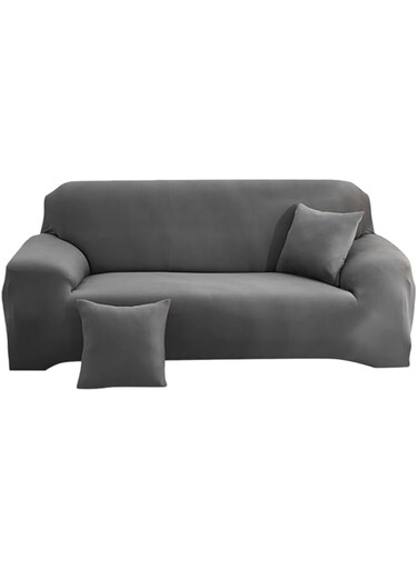 Sofa Covers, Anti-slip Oversized Stretchable Slipcover, All-inclusive Elastic Furniture Protector Sofa Cover for 3 people (Grey)