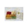 Gold Geometric Plastic Snack &amp; Fruit Serving Tray with Lid - 4-Compartment Appetizer.