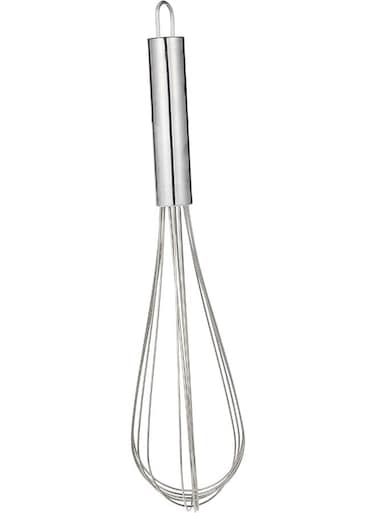 STEEL TUBE WHISK , 14 INCH , SILVER Silver 14inch