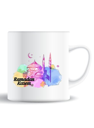 Premium Quality Two Sided Printed Coffee Mug Tea Cup Ramadan Kareem For Home Office, Kids Men Women