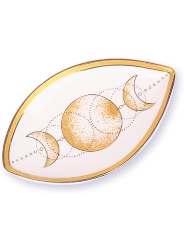 Azonee Jewelry Trinket Tray, Exquisite Ceramic Jewelry Dish Trinket Tray, Egyptian Pharaoh Trinket Dish Evil Eye Decor, Modern Accent Tray for Vanity, Ring Holder, Perfume Organizer